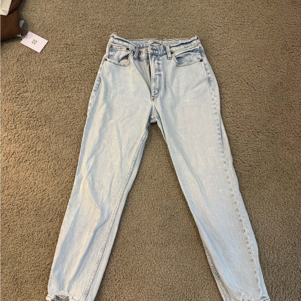 Abercrombie & Fitch High Rise Light Wash Jeans